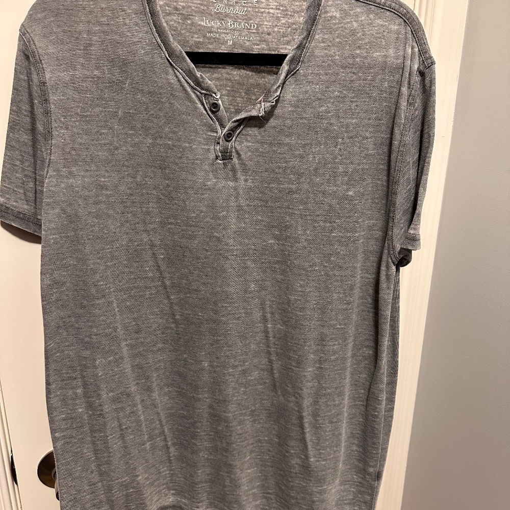 Lucky Brand distressed henley.
